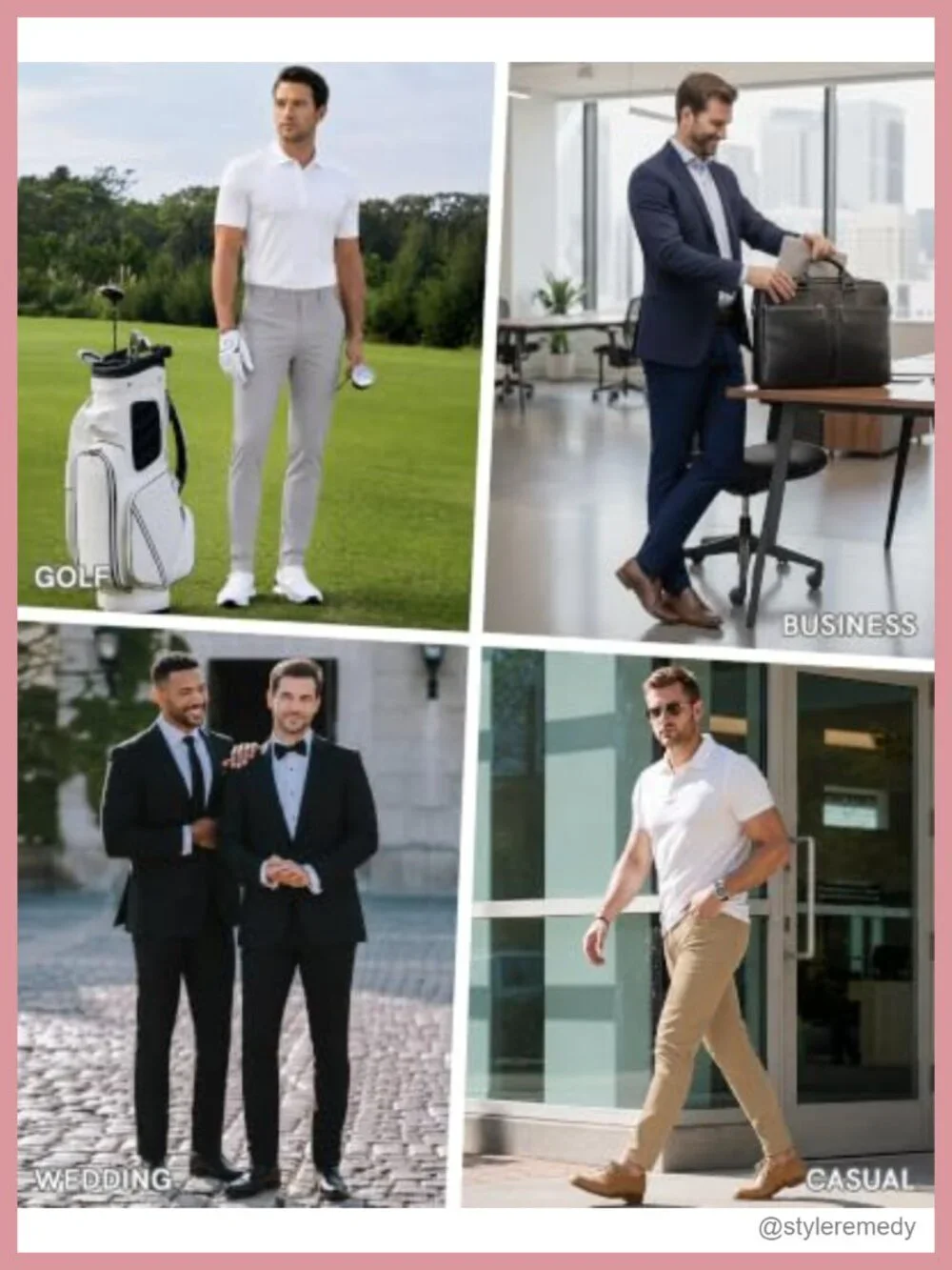 Men's Slim Fit Stretch Dress Pants 4-Way Lightweight Breathable Tapered Golf